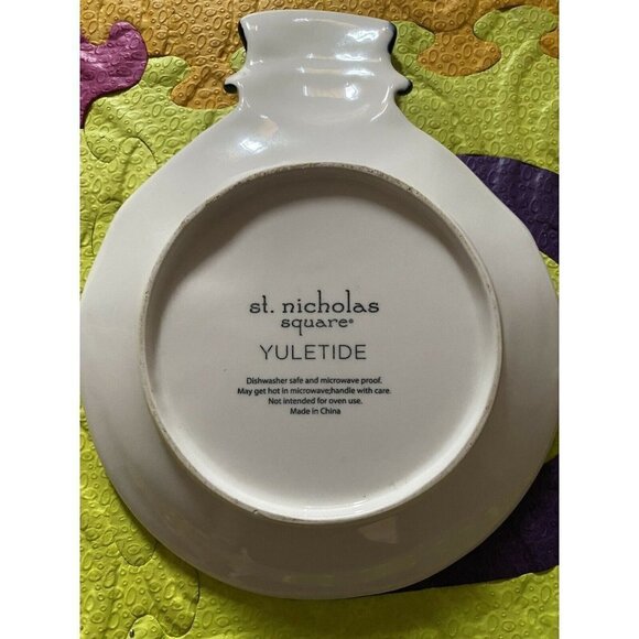 Yuletide Plate COOKIES FOR SANTA Christmas Holiday Snowman - Picture 2 of 3